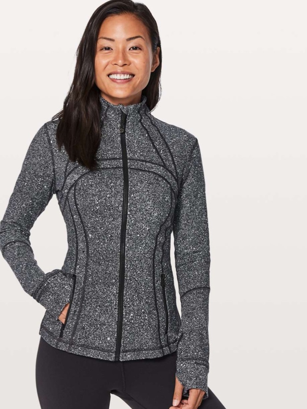 Lululemon Define Jacket Luminesce Splatter White Black size 10